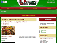 Tablet Screenshot of mexicancuisineuhrichsville.com